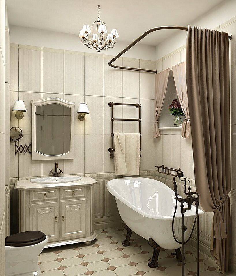 Ванная комната в винтажном стиле: 10 приемов и советы