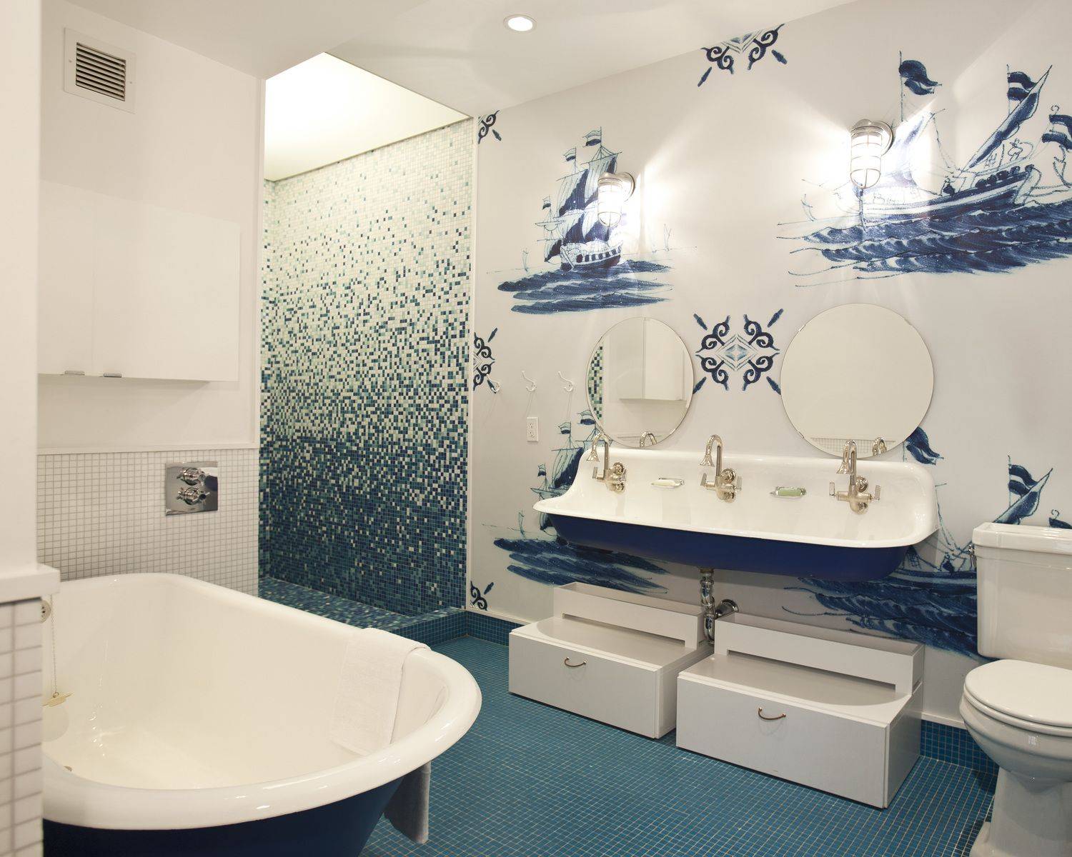 30 идей с фото. ванная комната в морском стиле: сантехника, плитка, мебель, цвета.