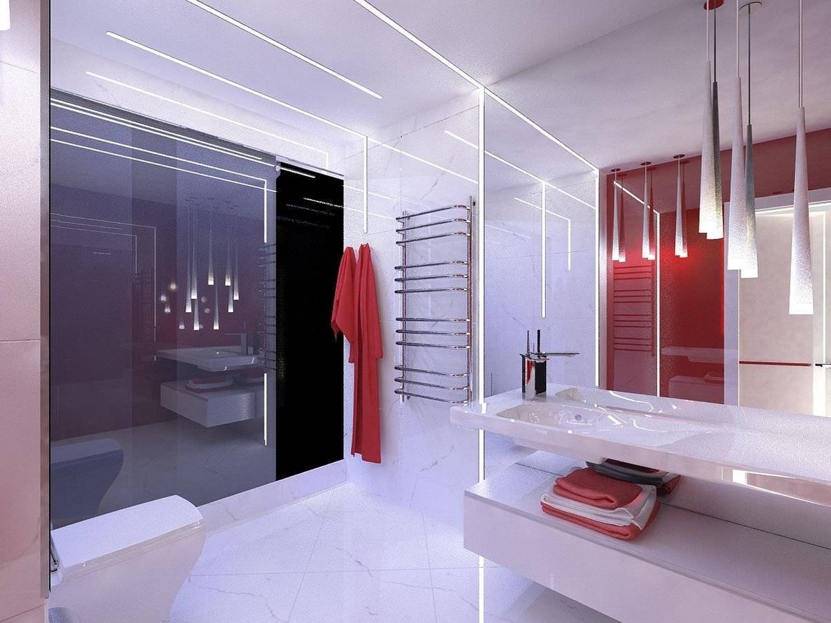 Ванная в стиле хай тек: дизайн комнаты - 38 фото