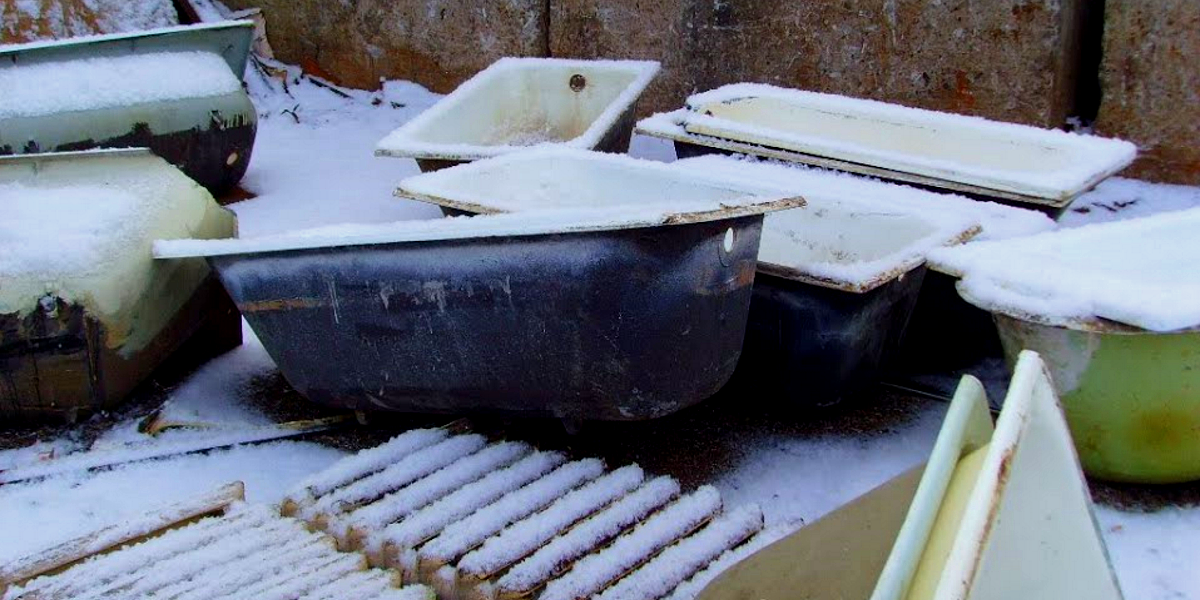 Утилизация чугунной ванны из квартиры