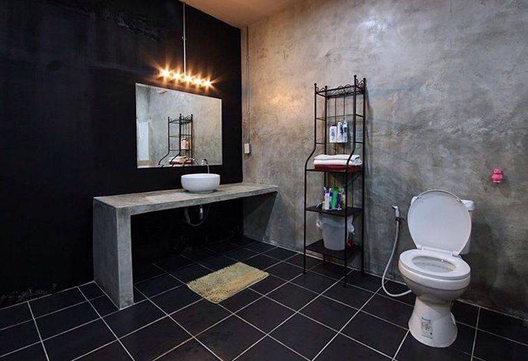 Дизайн ванной комнаты в стиле лофт