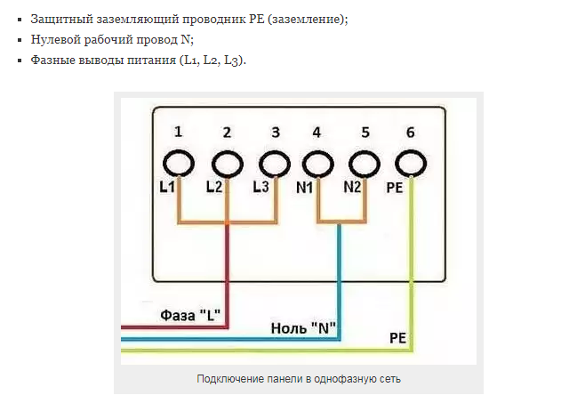 Схема подключения варочной панели электролюкс