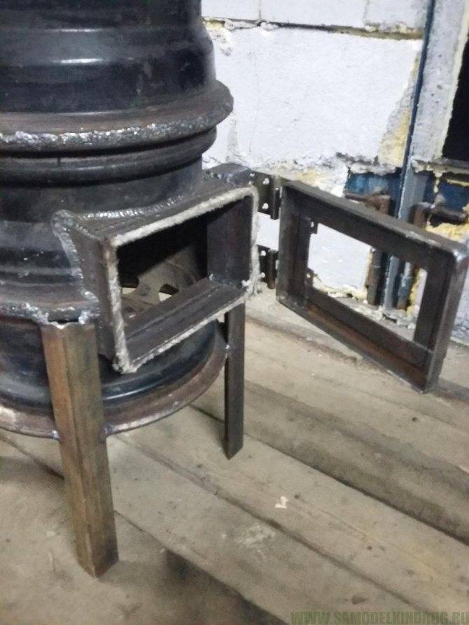 Буржуйка из старых автомобильных дисков своими руками: варианты изготовления, пошаговая инструкция, фото, видео