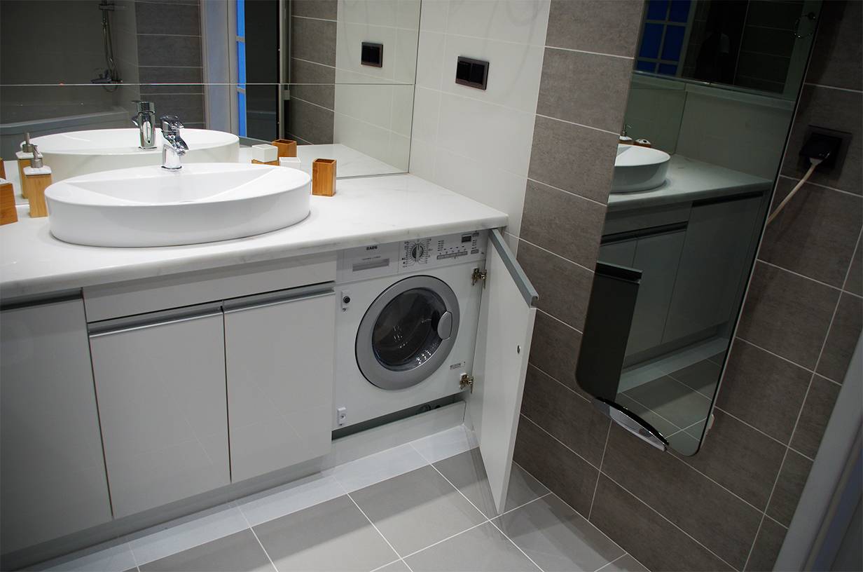 Стиральная машина под раковину в ванной — интересные идеи и секреты как установить стиральную машину