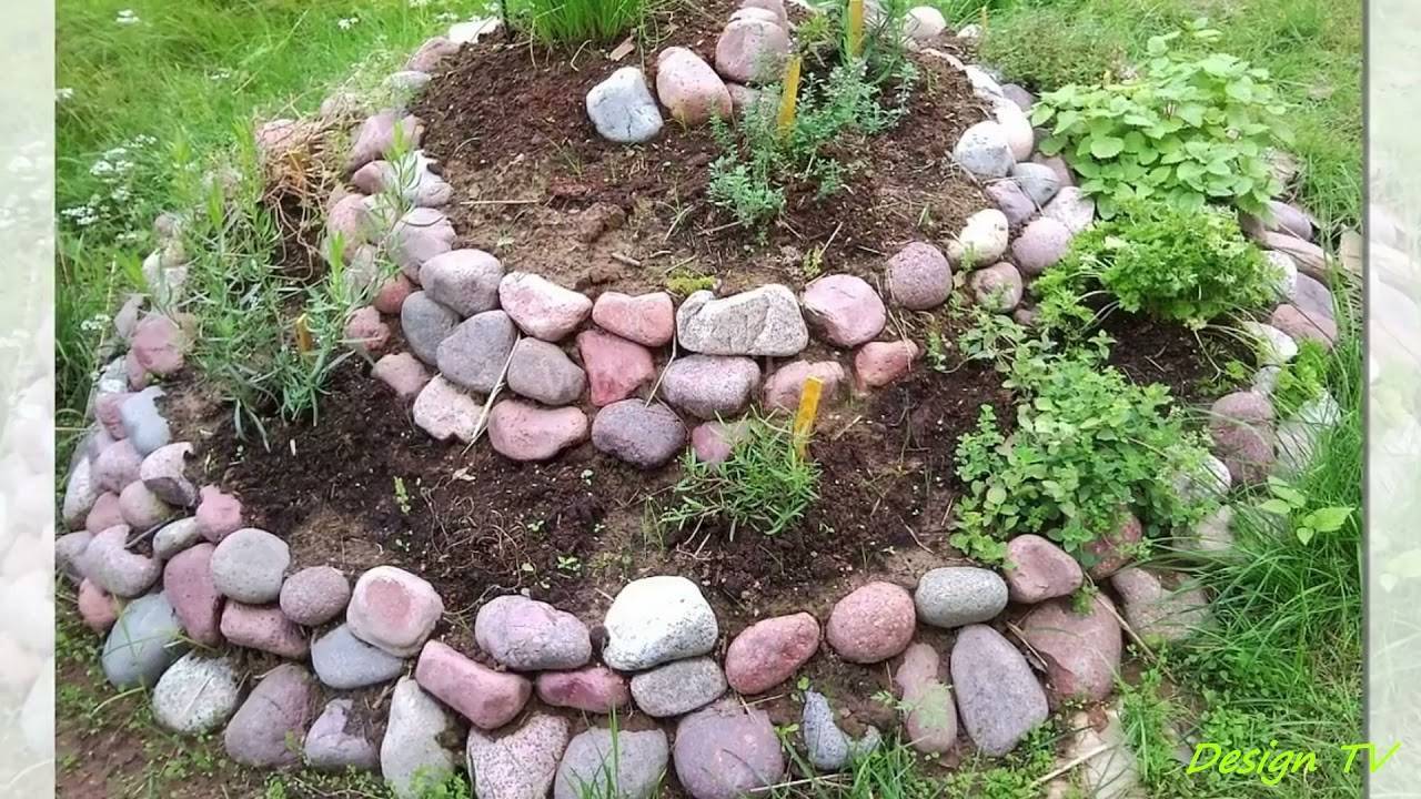Клумбы из природных камней: виды, как сделать своими руками, фото и видео