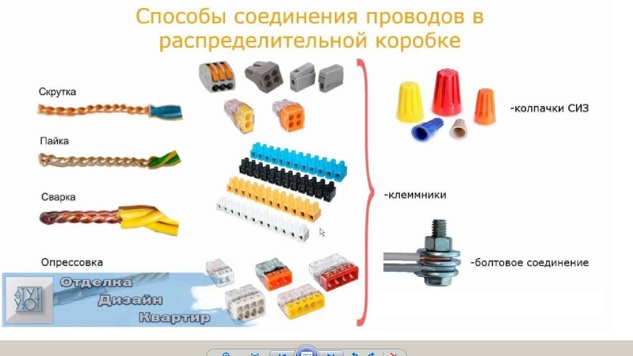 Распред коробка схема соединения проводов