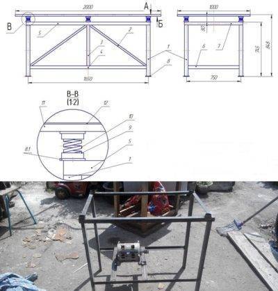 Размеры вибростола для тротуарной плитки своими руками чертежи