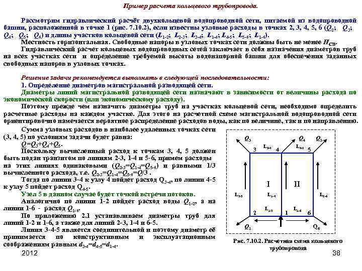 Варианты гидравлического расчета водопроводных сетей | agroplodorodie.ru