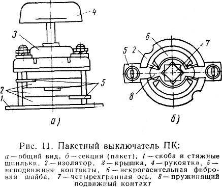 Пакетный выключатель - назначение, схема и устройство