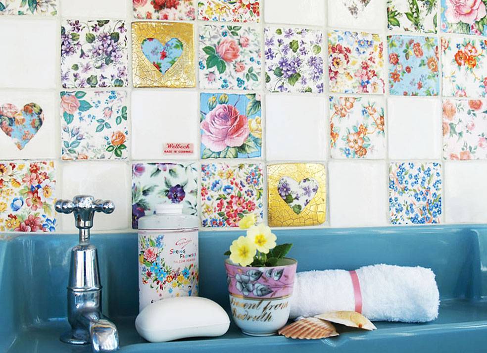 Декор ванной комнаты. техника декупажа, обзор материалов и инструментов