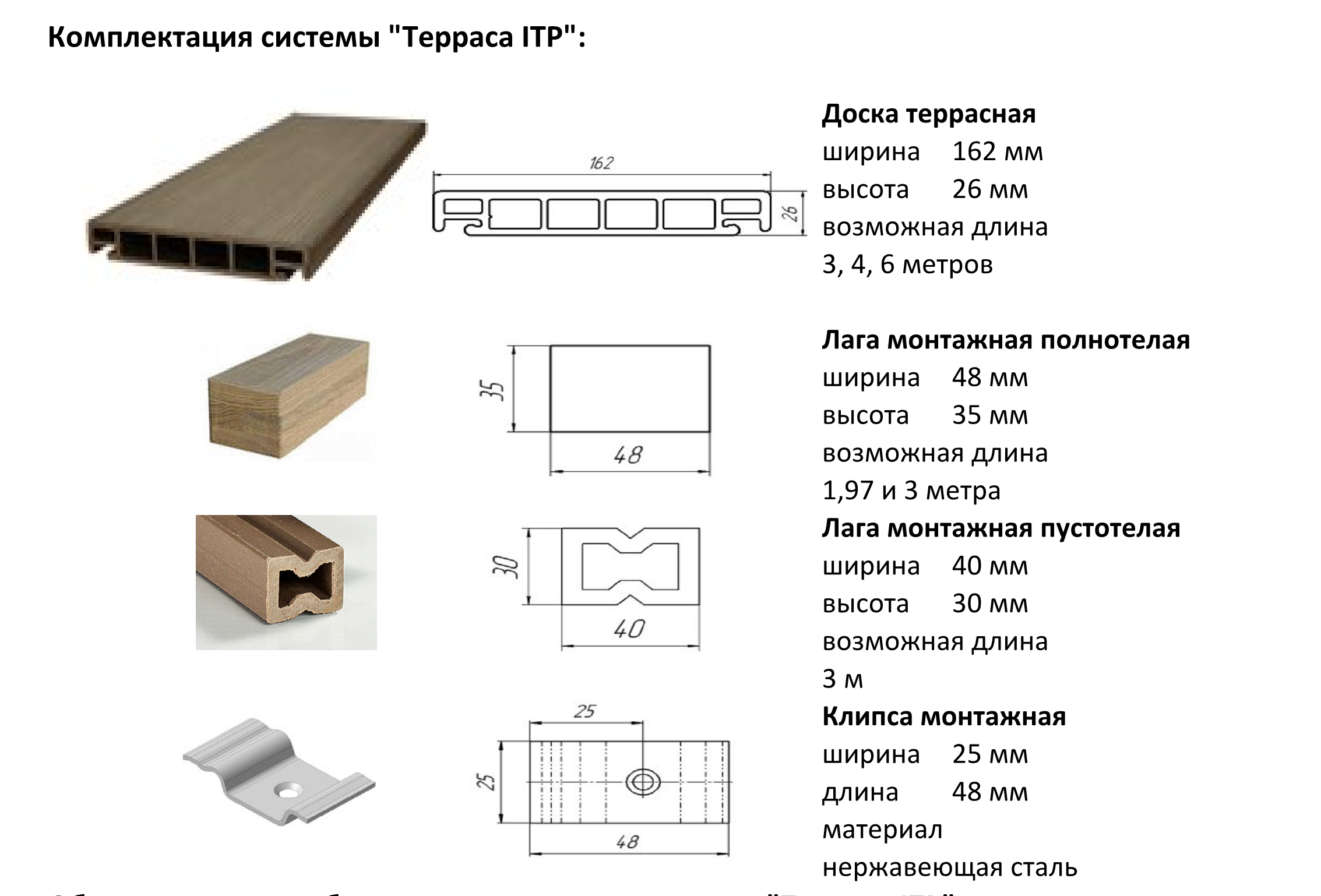 Террасная доска чертеж