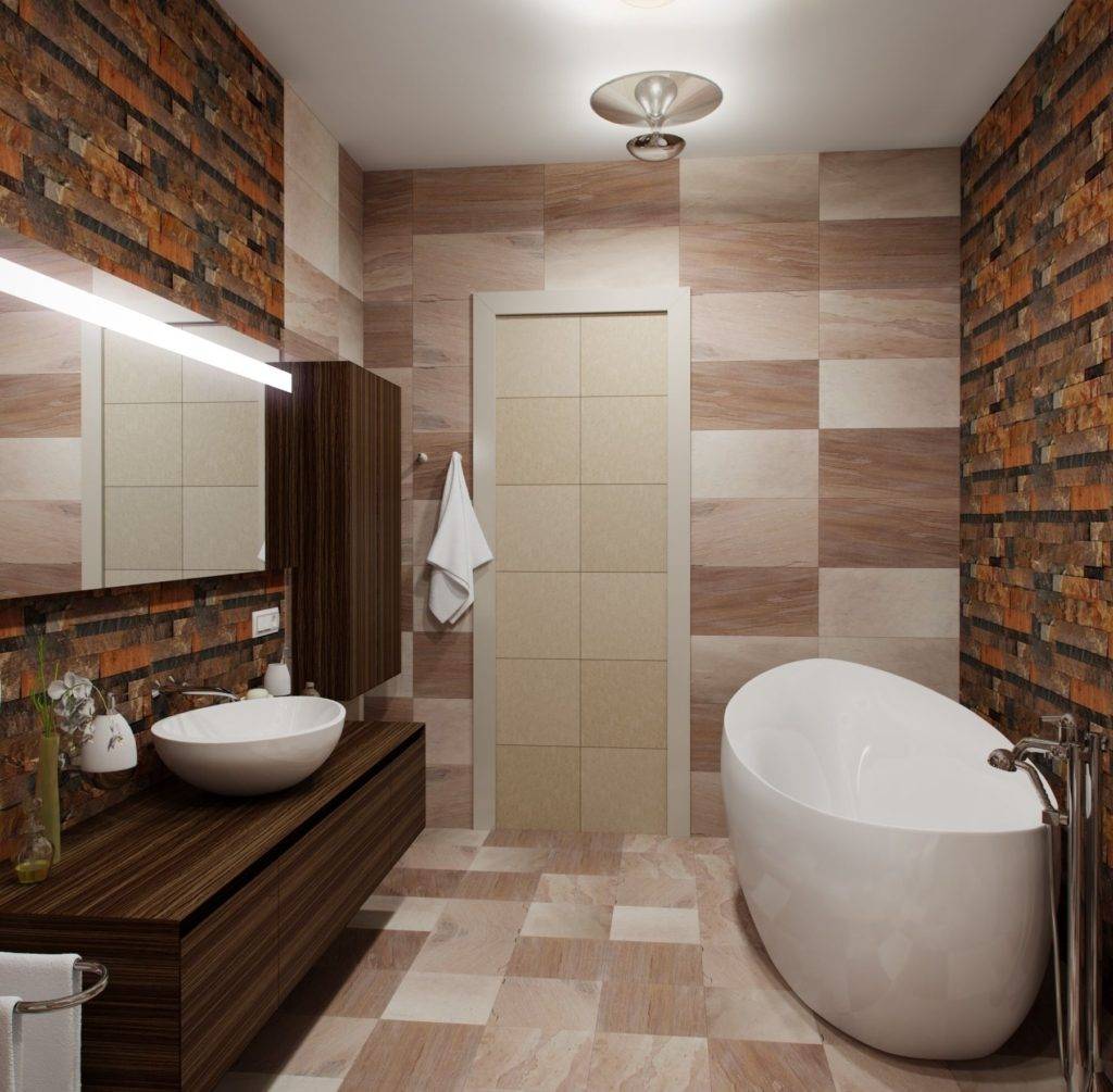 Фото ванных комнат плитка современный стиль. Коричневая ванная. Коричневая плитка в ванной. Ванная в коричневых тонах. Сочетание плитки в ванной.
