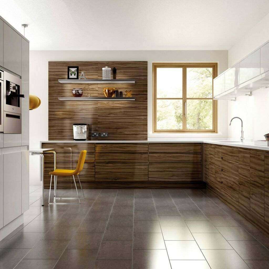 Фартук из дерева на кухню (19 фото): правила монтажа плитки под дерево на белой кухне