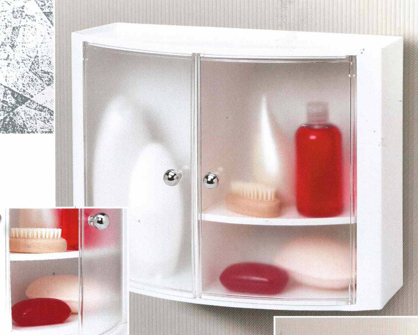 угловой пластиковый шкаф для ванной