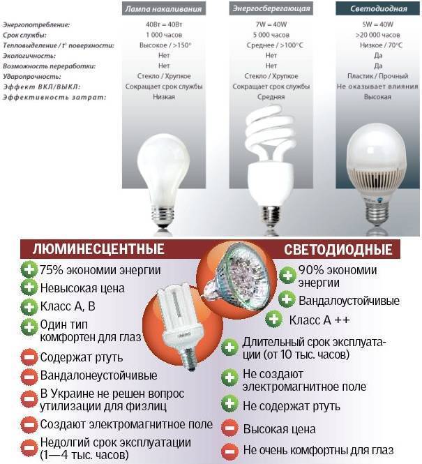 Самые экономичные лампы для дома. какие лампочки лучше: светодиодные или энергосберегающие