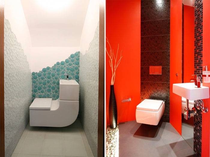 Способы отделки туалета кафельной плиткой, возможные варианты дизайна, фото удачных композиций