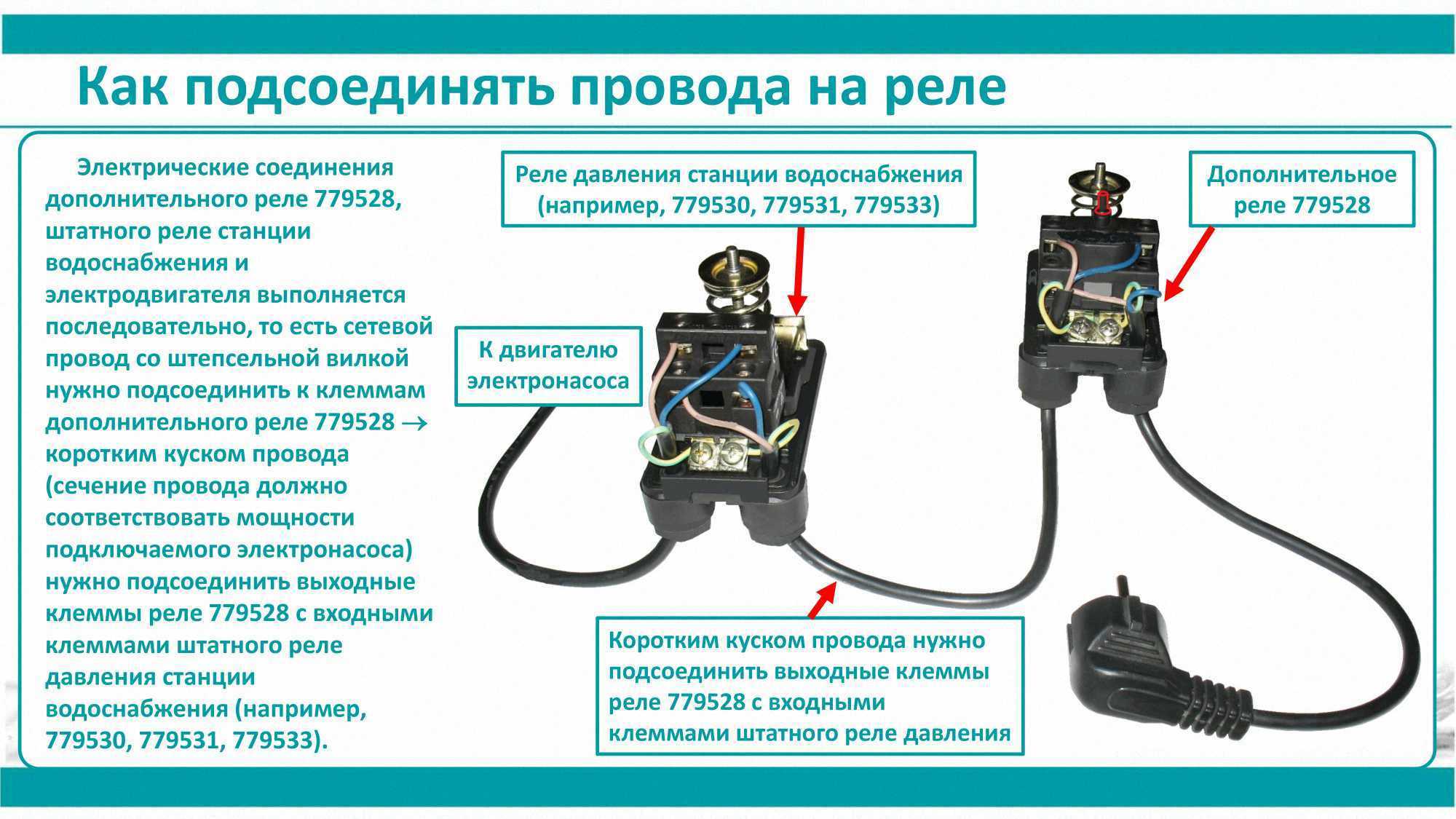 Схема сухого хода для насоса