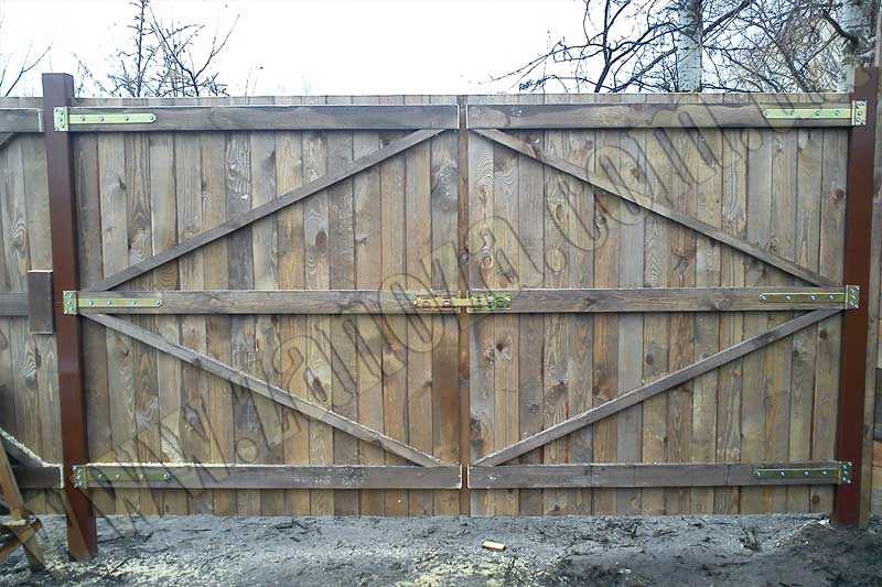 Как сделать распашные ворота своими руками