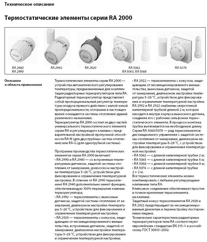 Виды термостатических клапанов danfoss