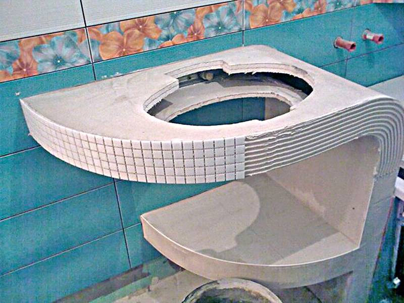 Столешница для встраиваемой раковины своими руками