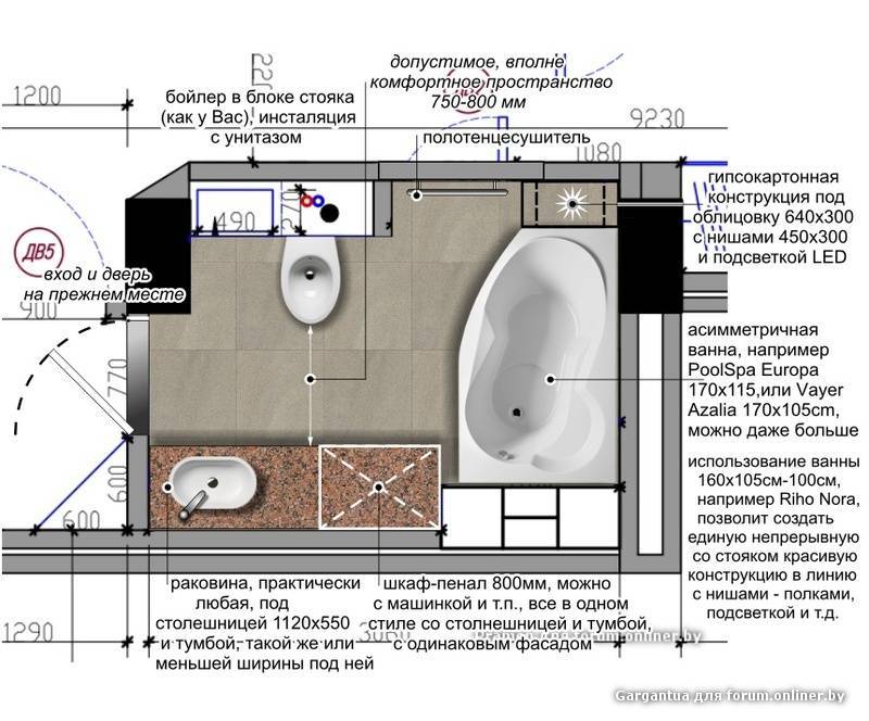 Перепланировка ванной и туалета - порядок, нормы и правила