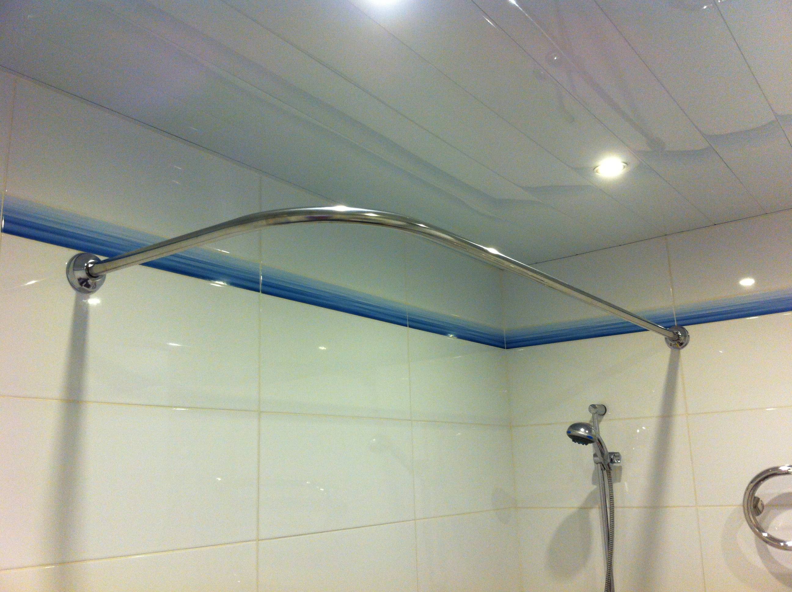 вешалка для шторы в ванную угловая