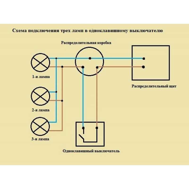 Как подключить люстру к одноклавишному выключателю?