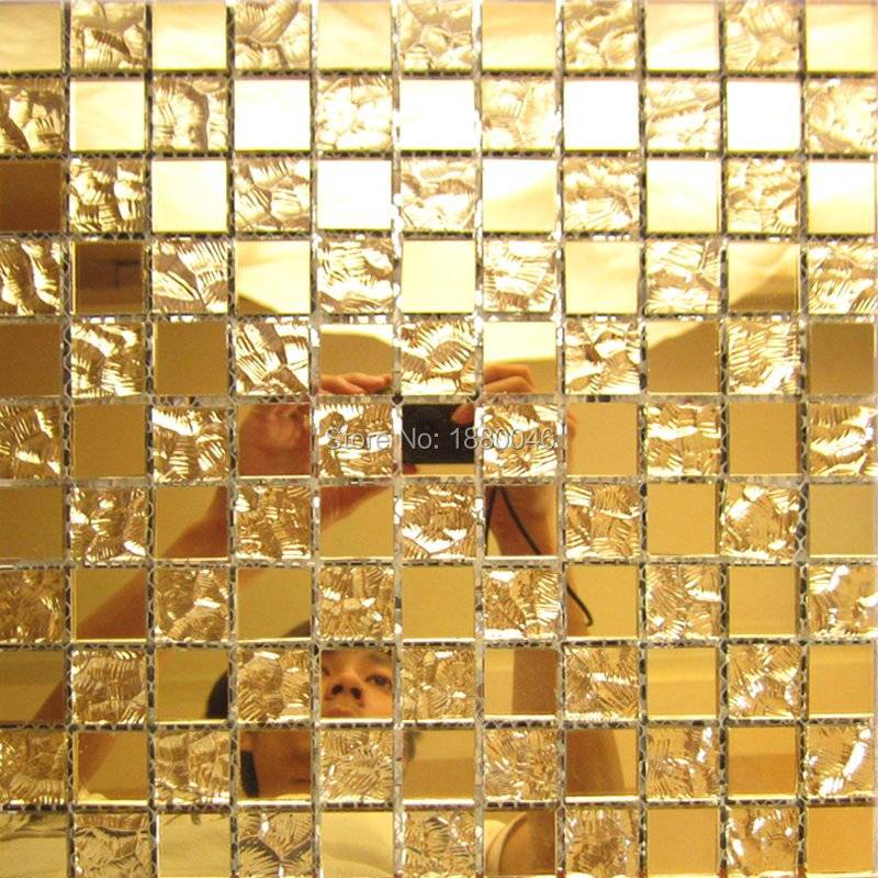 Золотая мозаика: оттенки цвета, примеры золотистой мозаичной плитки в интерьере