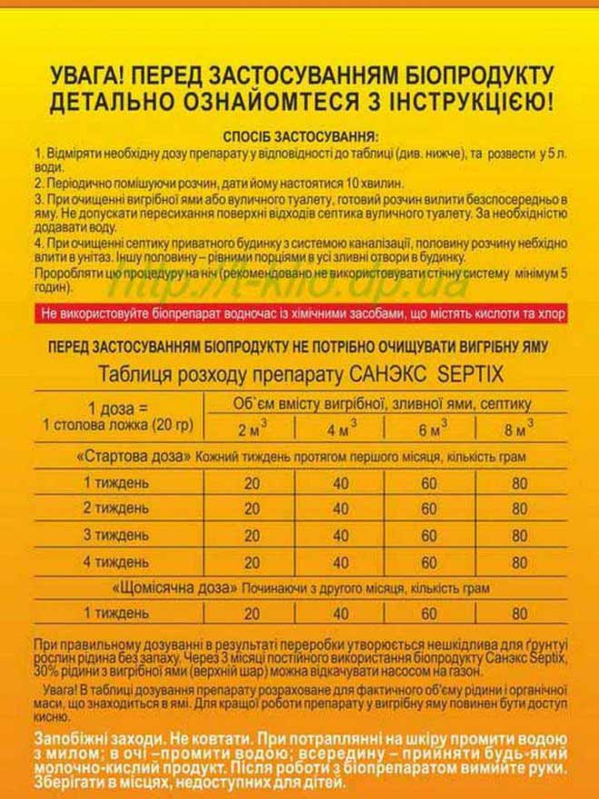 Обзор и отзывы о средствах санэкс для выгребных ям: инструкция по использованию