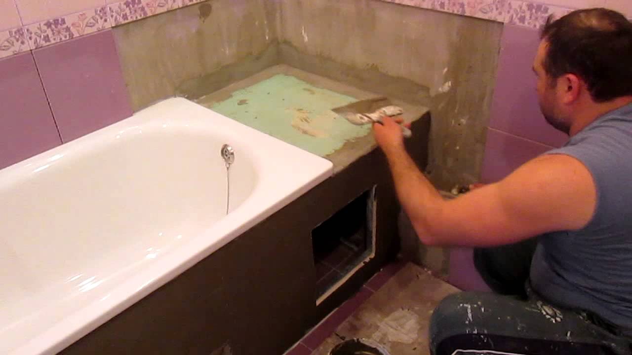 Как правильно установить ванну. до или после укладки плитки