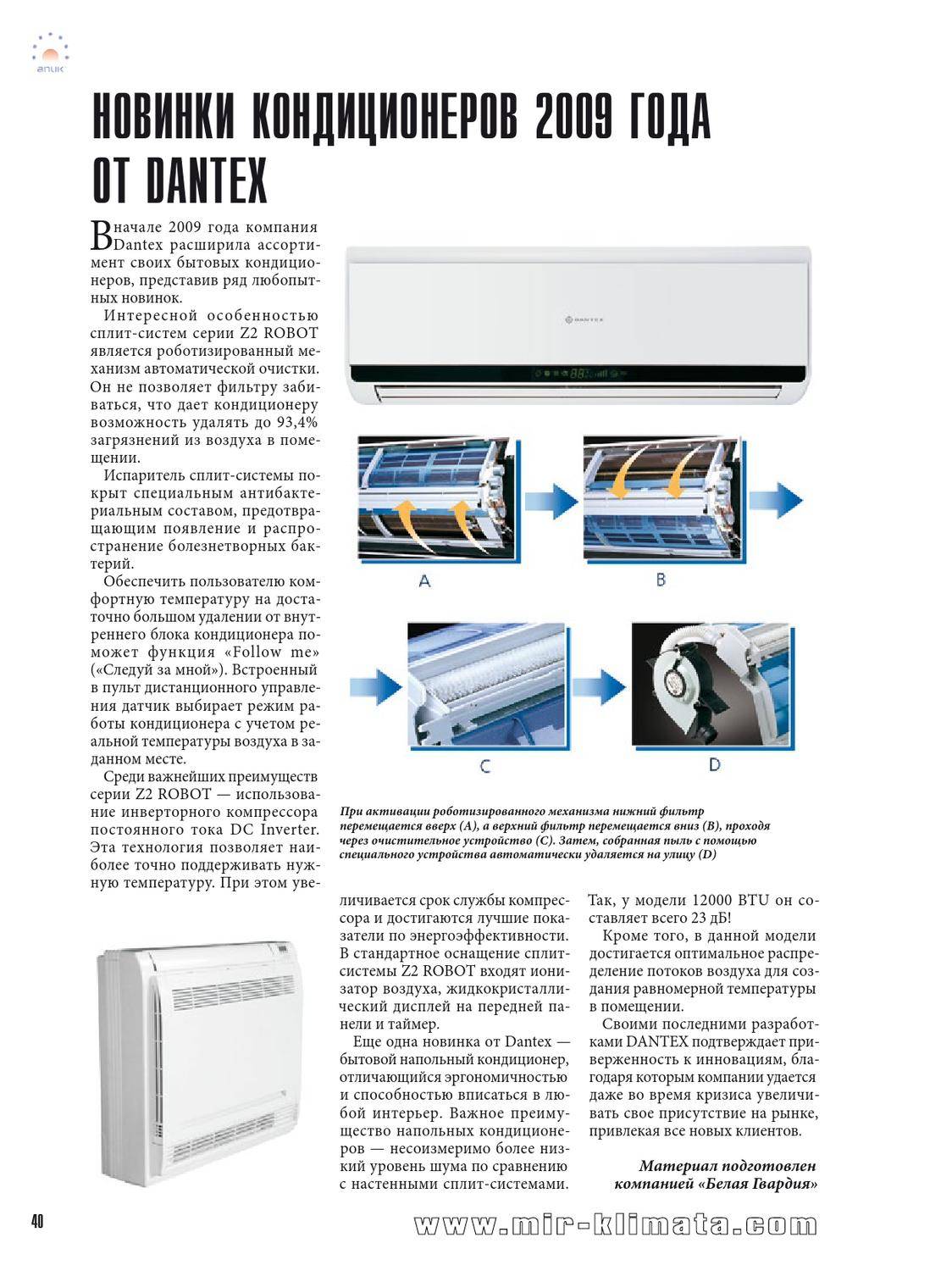 Кондиционеры dantex – статья