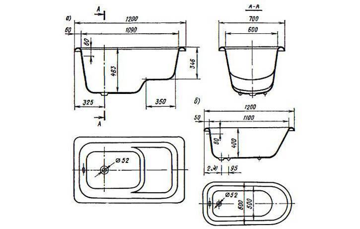 Компактная сидячая ванна: 5 вариантов установки