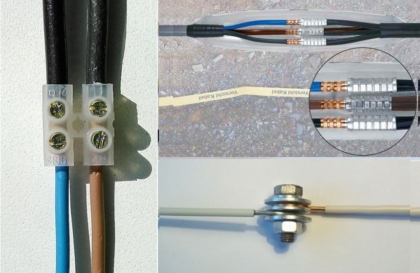 Соединители для электрических проводов медь алюминий