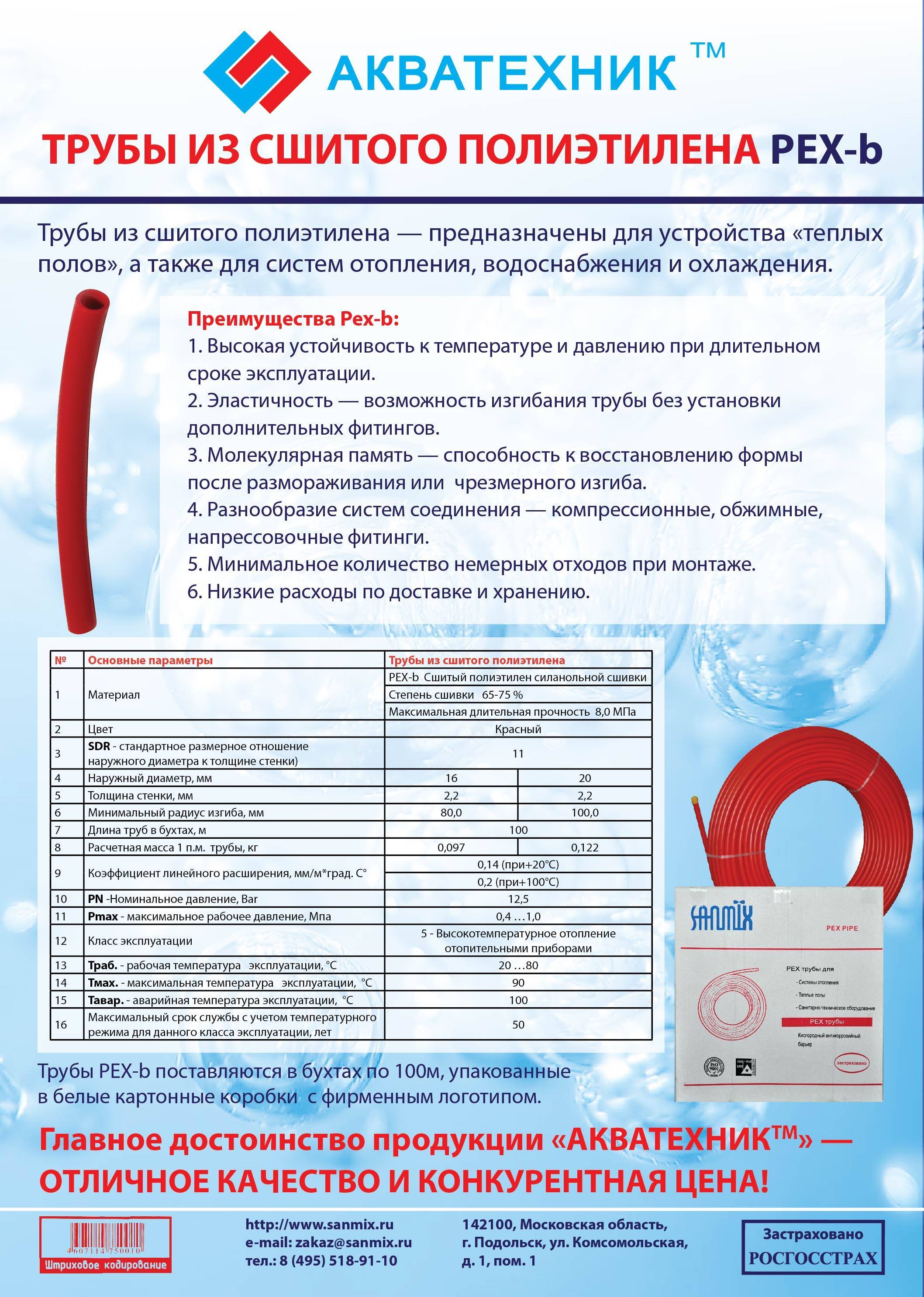 Трубы из сшитого полиэтилена: монтаж, обзор