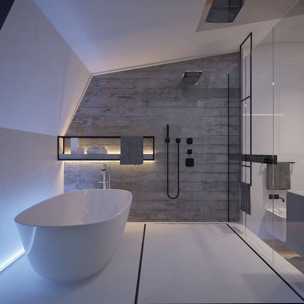 Ванная комната в стиле хай-тек - лучшие новинки современного дизайна (115 фото)