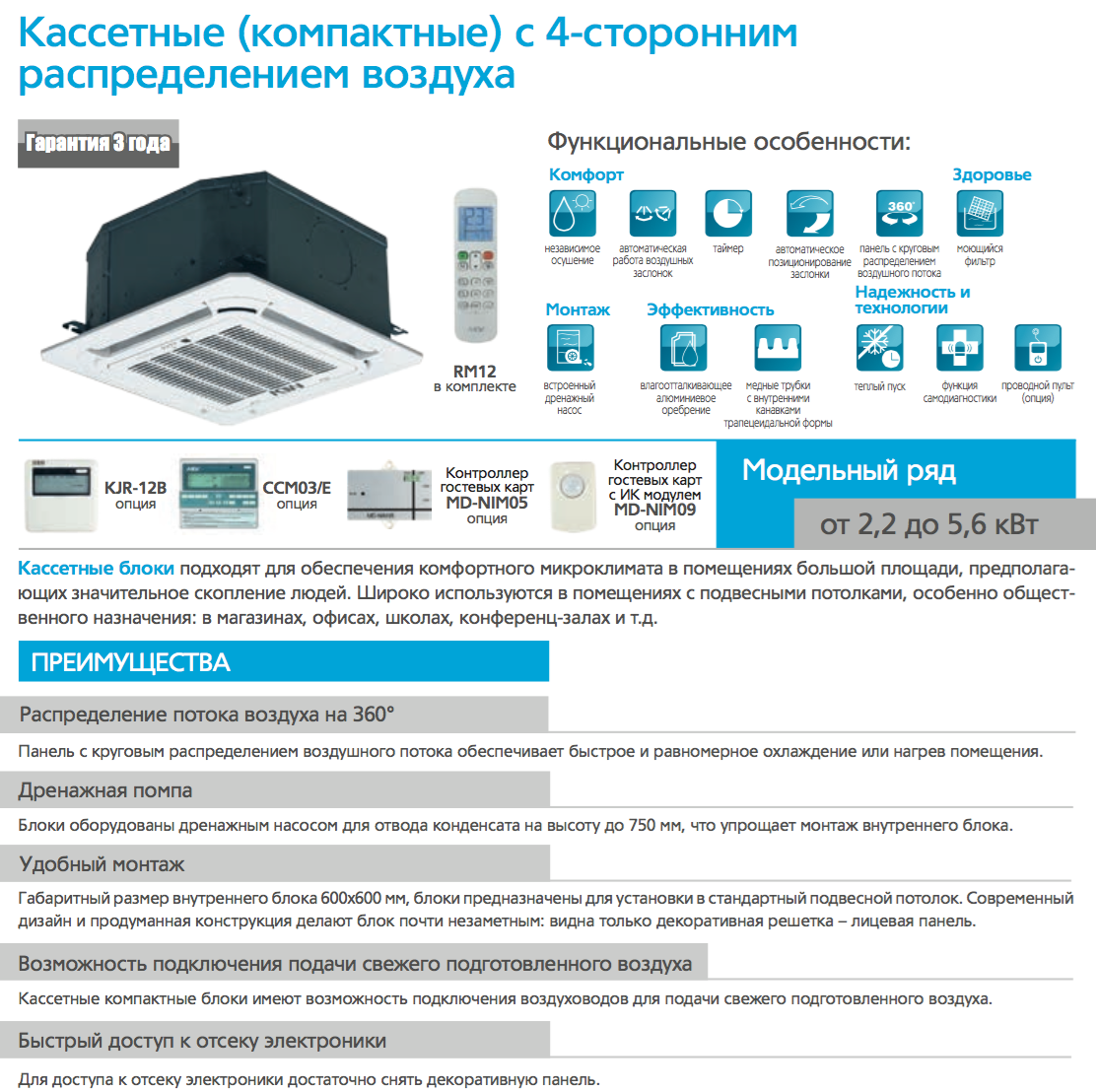 Кондиционеры кассетного типа: монтаж, цены, инструкции