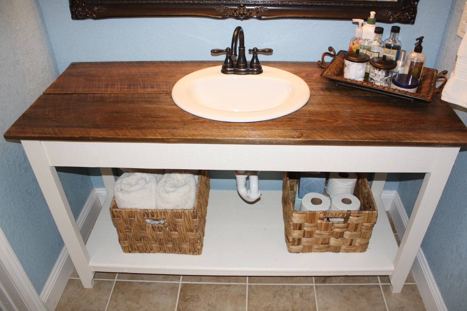 деревянная столешница для раковины для ванной