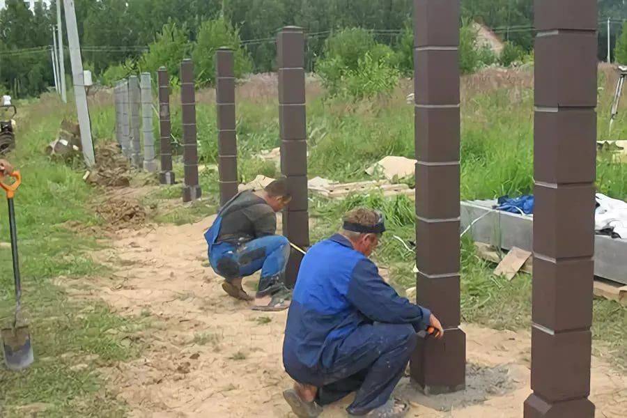 Изготовление бетонных столбов для забора своими руками