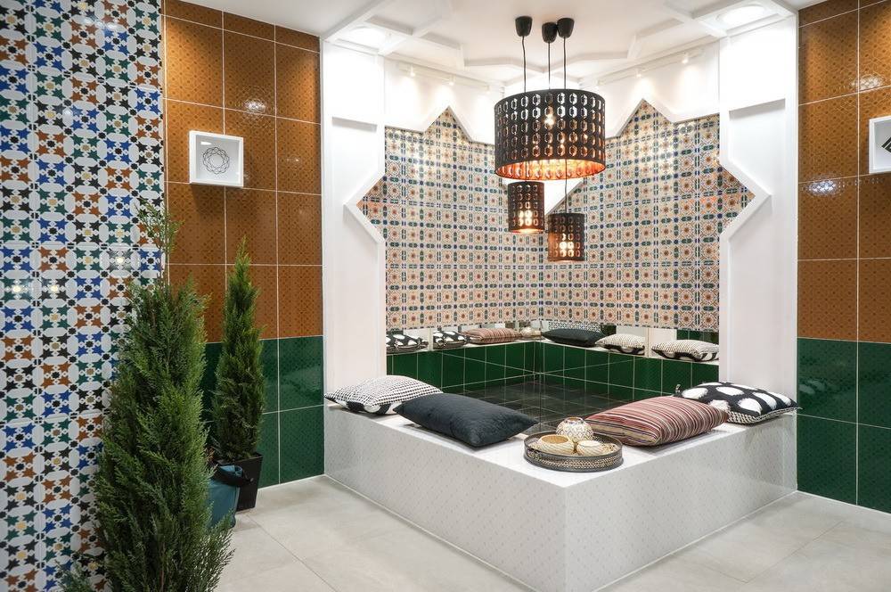 Как подобрать плитку в восточном стиле для ванной комнаты: фото дизайнов