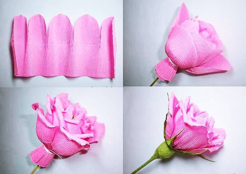Март 2023 ᐈ 🔥 (+137 фото) цветы из гофрированной бумаги своими руками для начинающих 137 фото пошагово
