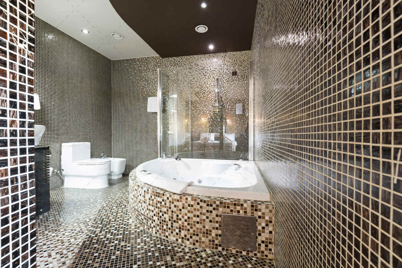 Плитка-мозаика для ванной комнаты - пошаговая укладка на стены