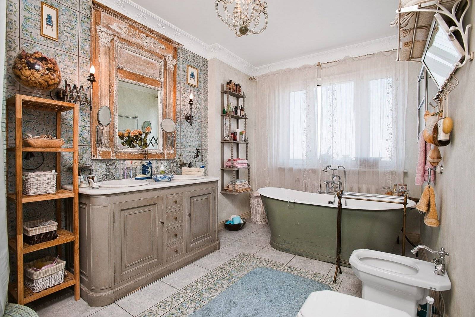 Ванная комната в ретро стиле, фото винтажных дизайнов и интерьеров