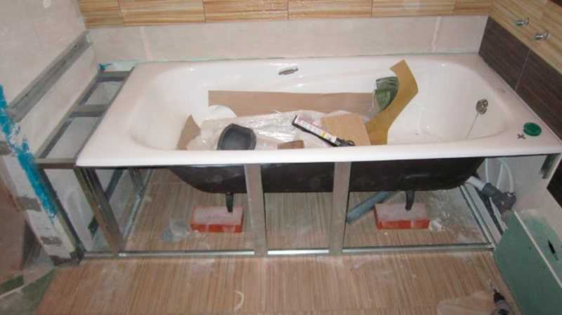 Как укрепить стальную ванну чтобы не шаталась: способы крепления