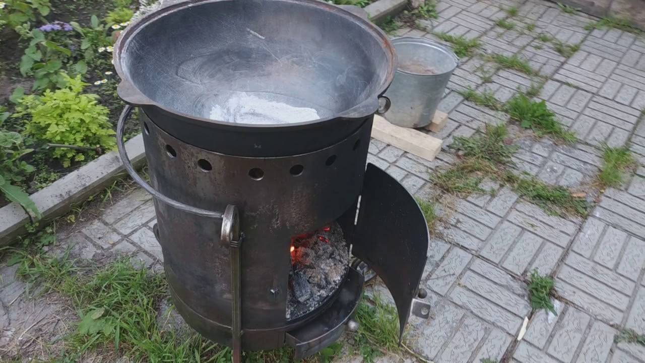 Печь для казана из газового баллона