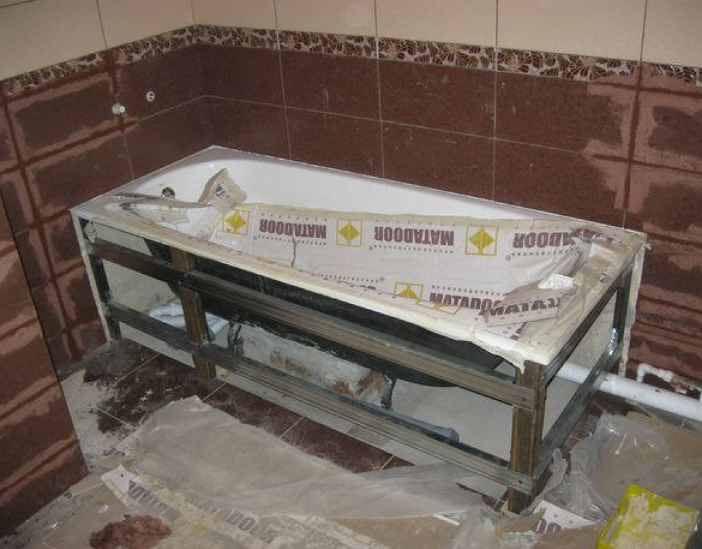 Установка новой ванны: демонтаж старой и особенности монтажа своими руками