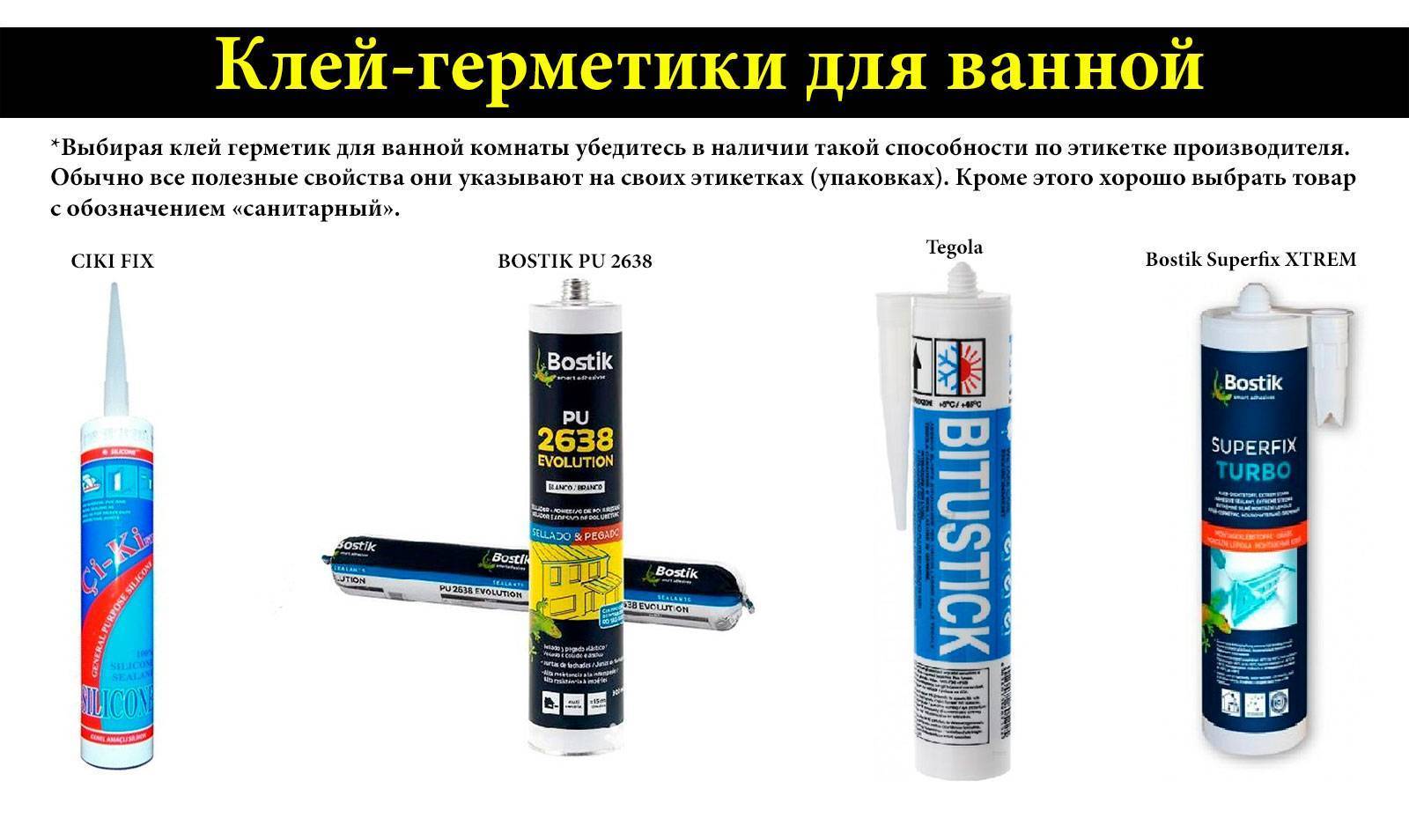 Какой герметик для ванной лучше выбрать: виды и обзор производителей +фото и видео