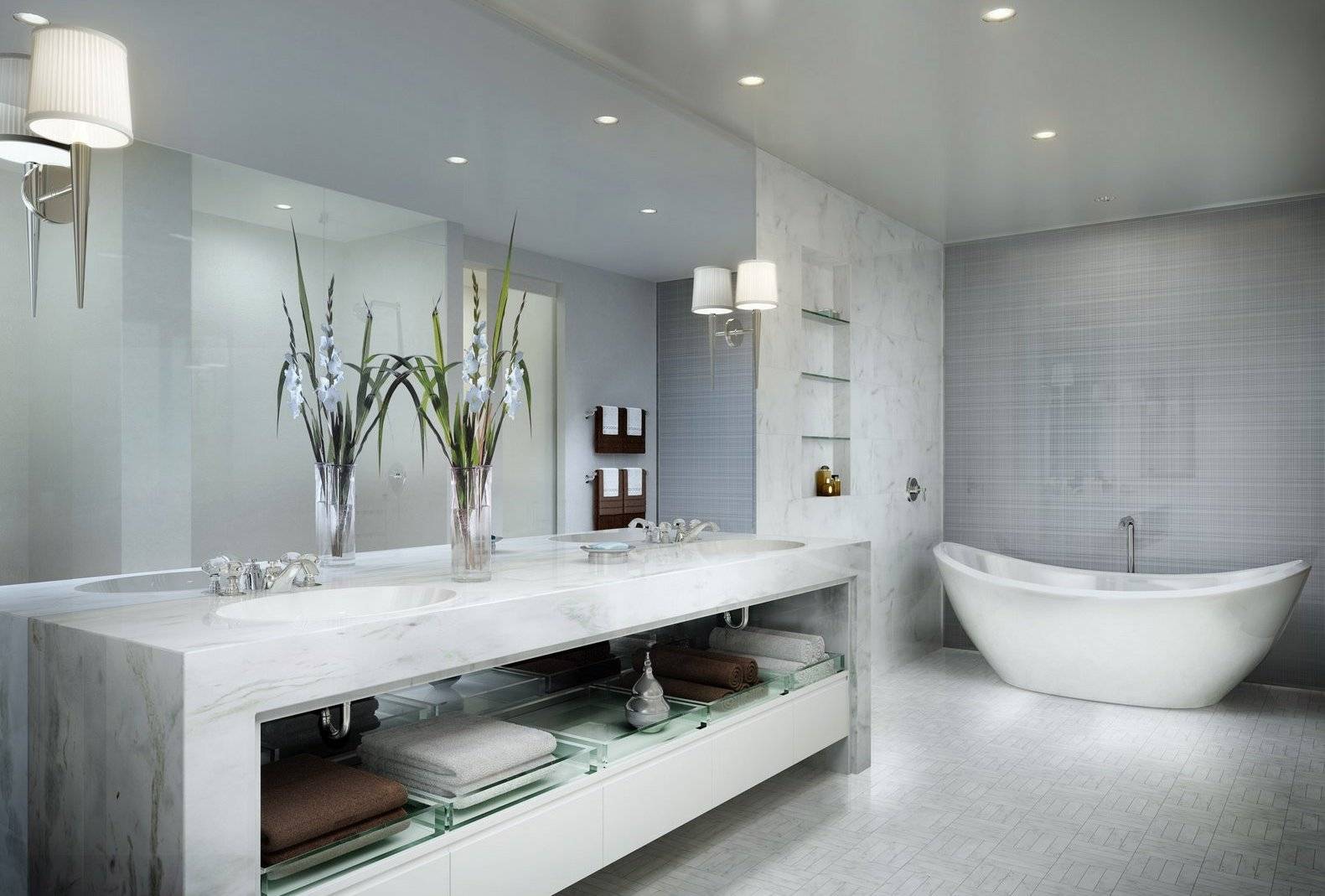 Дизайн ванной 2023: стили, актуальные цвета, декор, освещение, модные идеи