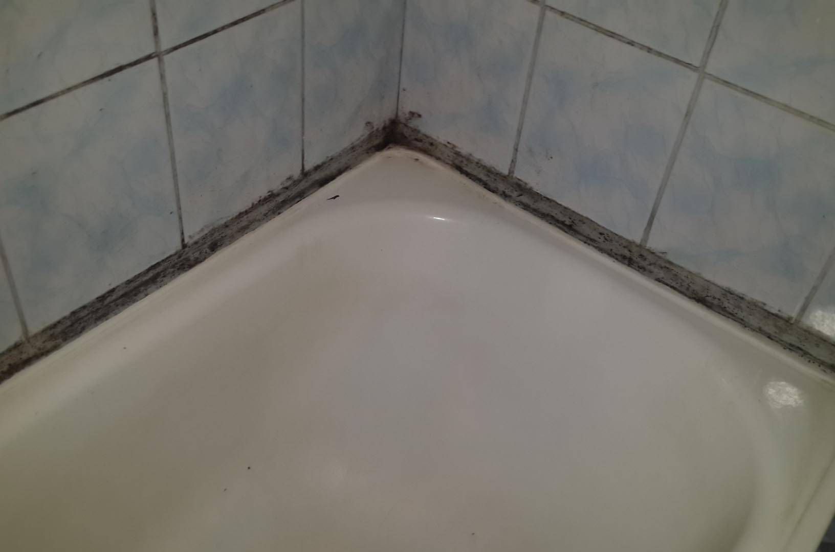 Цементная затирка стык ванны и стены