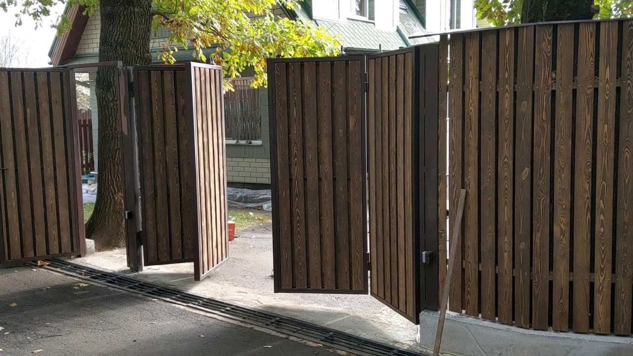 Складные ворота для гаража и дачи своими руками