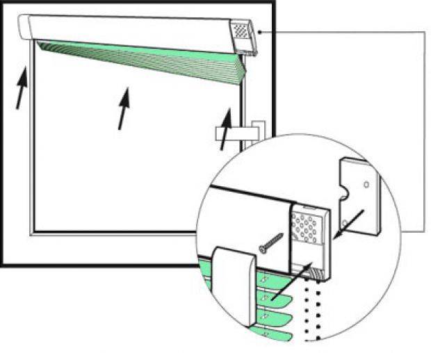 Как повесить горизонтальные жалюзи на пластиковые окна с креплением схема